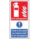 Fire Extinguisher Only to be Used By Trained Staff in Emergency