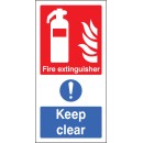 Fire Extinguisher Keep Clear (Multi Message)