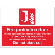 Fire Protection Door Do Not Obstruct