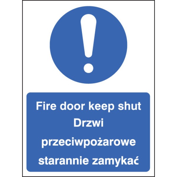 Fire Door Keep Shut (English / Polish)