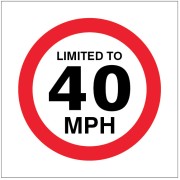 Limited to 40mph