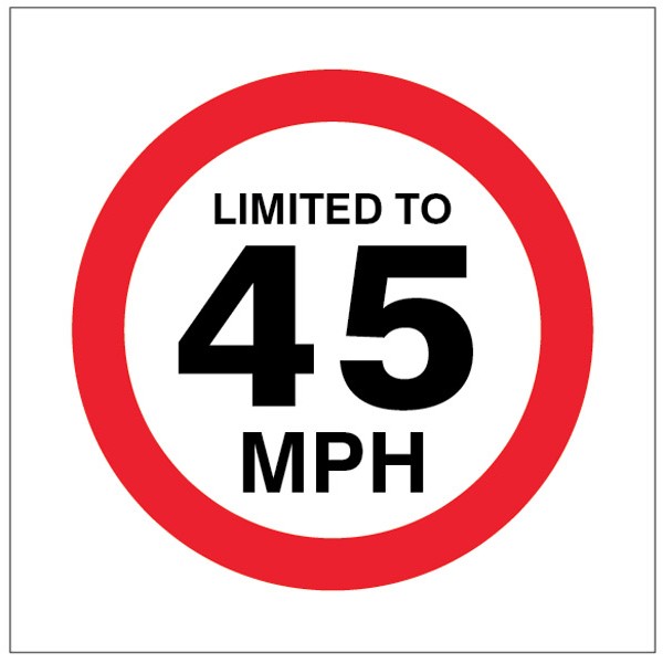 Limited to 45mph