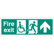 Disabled Fire Exit - Arrow Up / Straight On