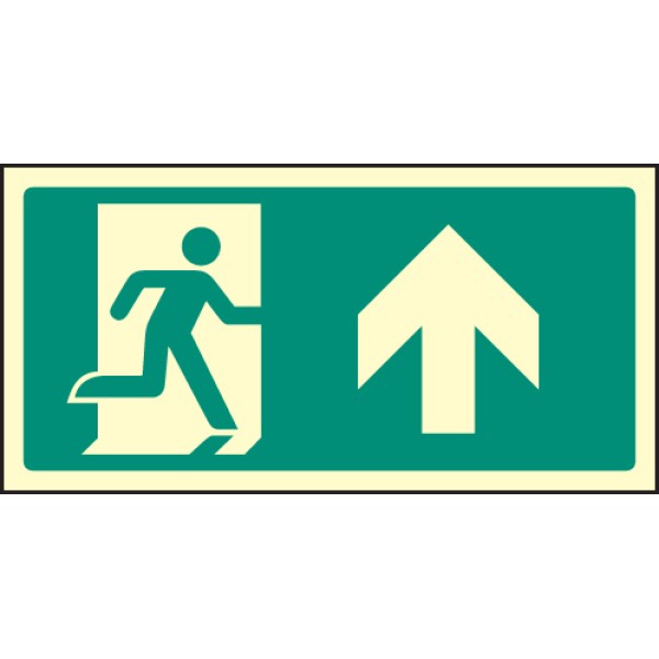 Intermediate Fire Exit Marker - Arrow Up / Straight On