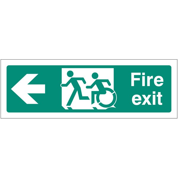 Inclusive Disabled Fire Exit Design - Arrow Left