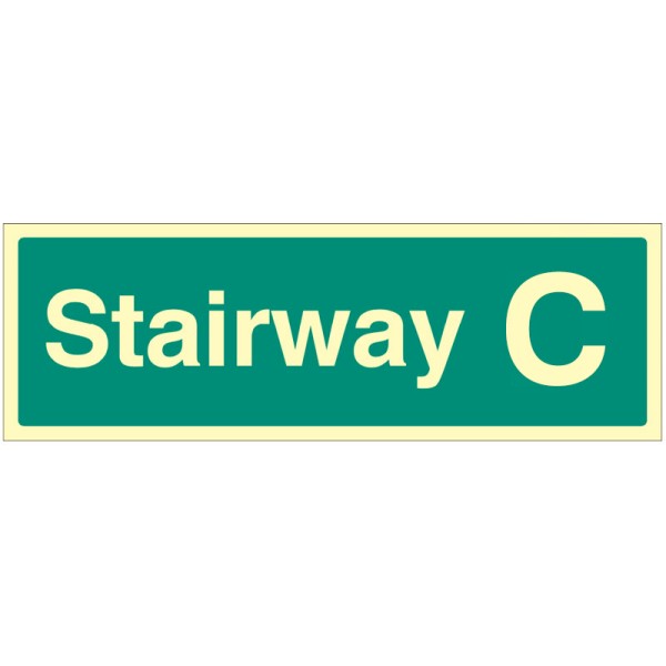 Stairway C - Stairway Dwelling ID Signs