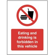 Eating and Drinking is forbidden in this Vehicle