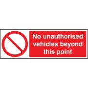 No Unauthorised Vehicles Beyond this Point