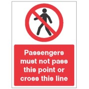 Railway Prohibition - Passengers must Not Pass this Point