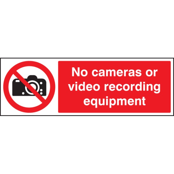 No Cameras Or Video Recording Equipment