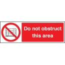 Do Not Obstruct this Area