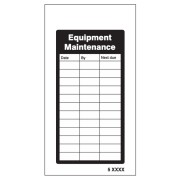 Equipment Maintenance Record Tags