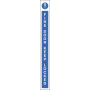 Fire Door Keep Locked - Door Edge Sign