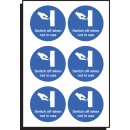 Switch Off When Not in Use - Labels (Sheet of 6)