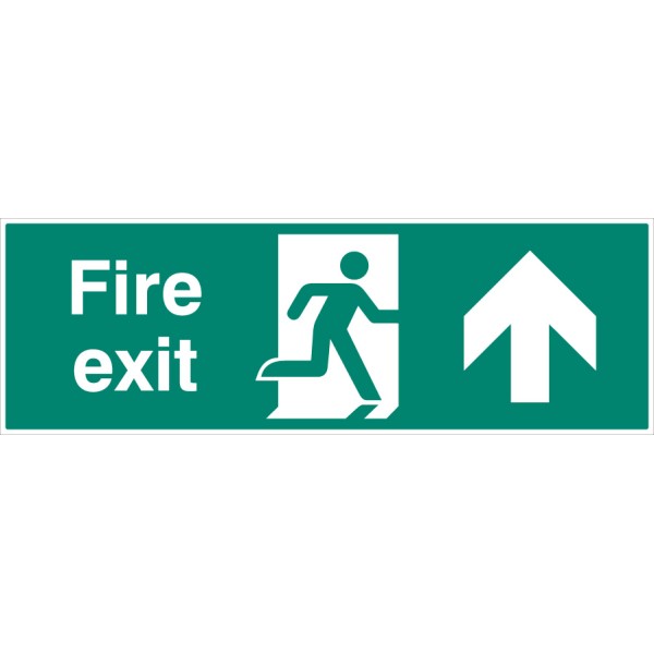 Double Sided Large Fire Exit - Up / Straight On