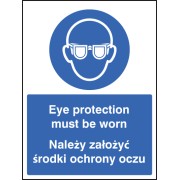 Eye Protection Must be Worn (English / Polish)