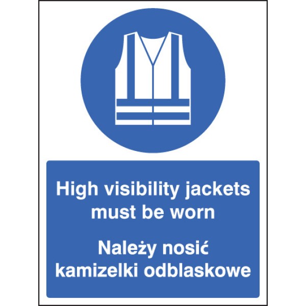 High Visibility Jackets Must be Worn (English / Polish)