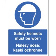 Safety Helmets Must be Worn (English / Polish)