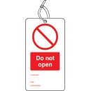 Do Not Open - Double Sided Tags (Pack of 10)