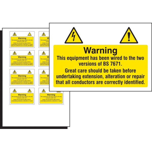 Warning - Wired to the Two Versions - Labels