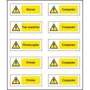 Office Labels (Various Machinery) (Sheet of 10)