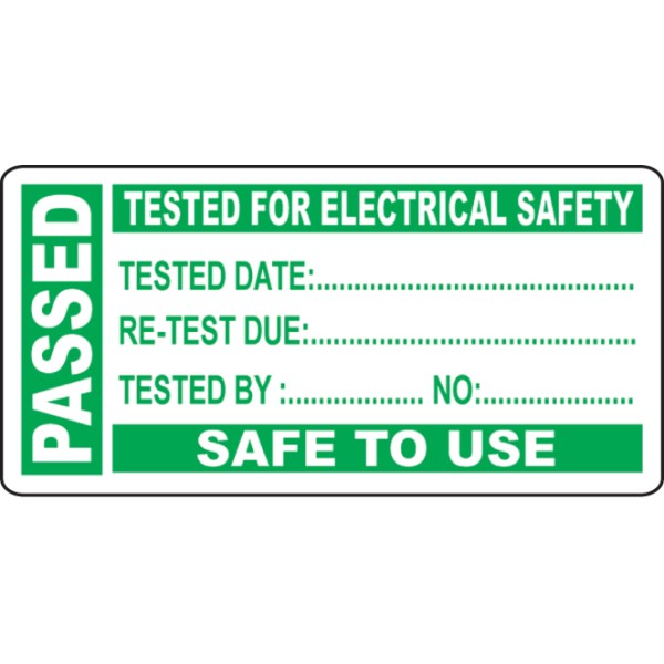 Passed - PAT Test Write On Labels (Roll of 250)