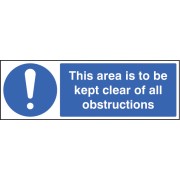 This Area Is to be Kept Clear of All Obstructions