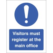 Visitors Must Register At the Main Office