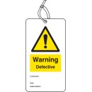 Warning - Defective - Double Sided Safety Tag (Pack of 10)