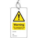 Warning - Equipment Is Locked Out - Double Sided Safety Tag (Pack of 10)