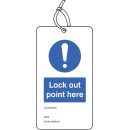 Lockout Tag - Lock Out Point Here - 80 x 150mm (Pack of 10)