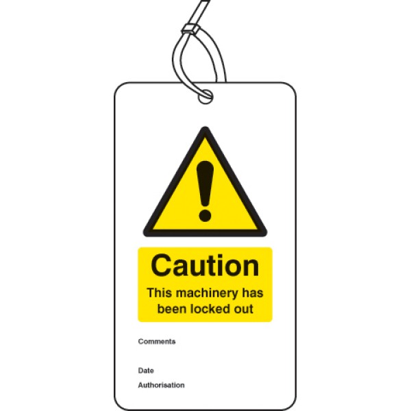 Lockout Tag - Caution - this Machinery Has Been Locked Out (Pack of 10)