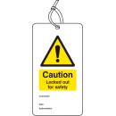 Lockout Tag - Caution - Locked Out for Safety (Pack of 10)