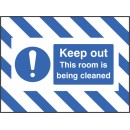 Door Screen Sign - Keep Out - This Room Is Being Cleaned