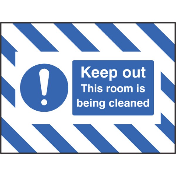 Door Screen Sign - Keep Out - This Room Is Being Cleaned