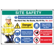 No Hat, No Boots, no Hi-vis, No job Banner