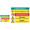 Farm Site Safety Board with 4 Safety Messages