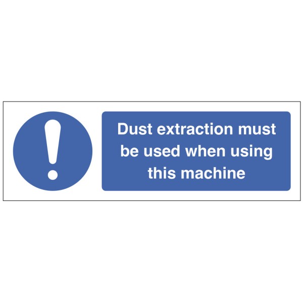 Dust Extraction must be used when using this Machine