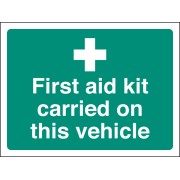 First Aid Kit Carried On this Vehicle - Window Sticker