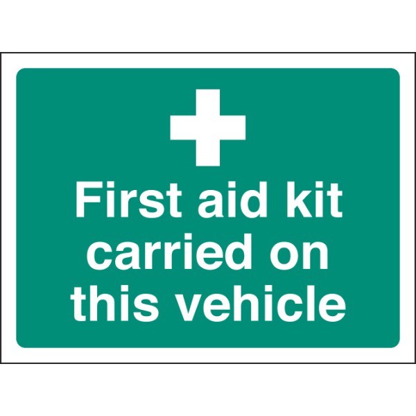 First Aid Kit Carried On this Vehicle - Window Sticker