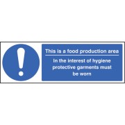 Food Production Area PPE Garments Must be Worn