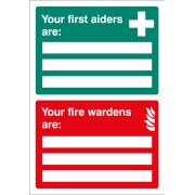 First Aiders / Fire Wardens Are - Adapt-a-Sign