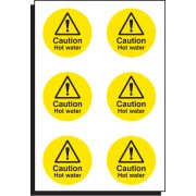 Caution - Hot Water Labels