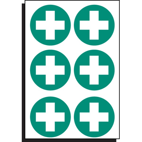 First Aid Symbol Labels (Sheet of 6)