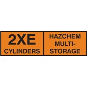 2XE Multi Cylinder Storage Placard Aluminium 