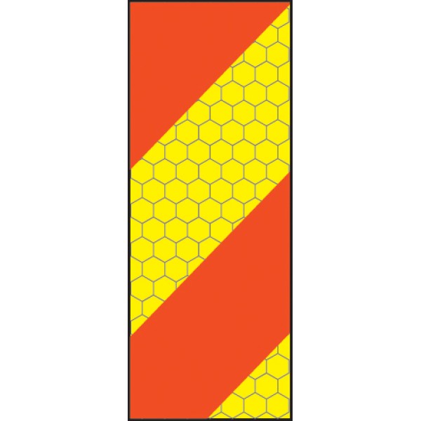 ECE70 Vehicle Marking Plate - Left Hand Vertical Chevron