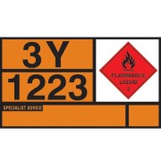 Kerosene Hazchem Placard - Self Adhesive Vinyl