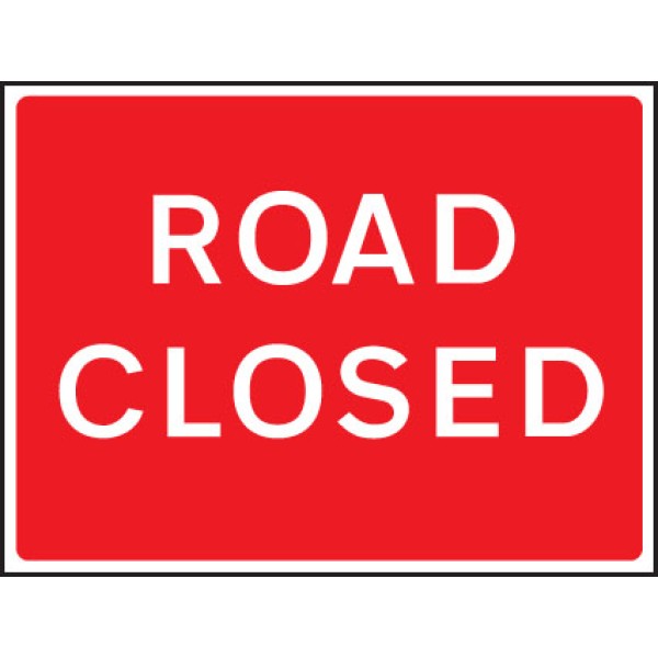 Fold Up Sign - Road Closed - 1050 x 750mm