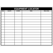 Equipment Locator - Dry Wipe Board