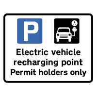 Electric Vehicle Recharging Point - Permit Holders Only - Class RA1 - Temporary